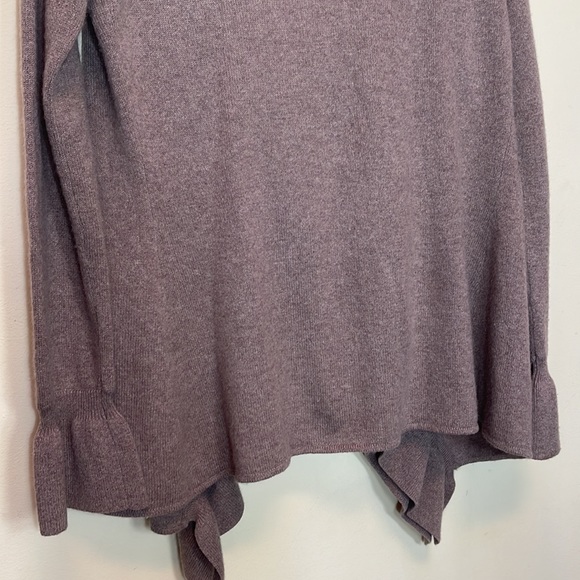 Marisa Christina 2ply cashmere tan/beige open front cascade cardigan - Picture 9 of 10